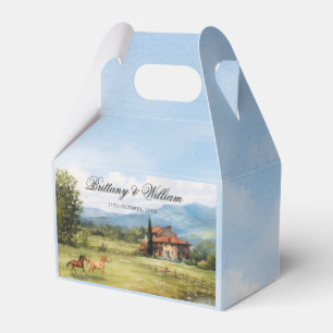 Italian Tuscan Countryside Wedding  Favour Box