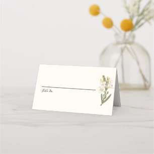 Italian Tuscan Garden Floral Urn Wedding Place Card