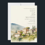 Italian Tuscany Villa Tuscany Wedding Invitation<br><div class="desc">Celebrate your special day with this romantic Tuscany destination wedding invitation featuring a beautiful watercolor illustration of an Italian countryside village. Inspired by the rolling hills and charming villas of Tuscany, this elegant design captures the timeless beauty of an Italian villa wedding. Soft watercolor landscapes, warm Mediterranean tones, and classic...</div>