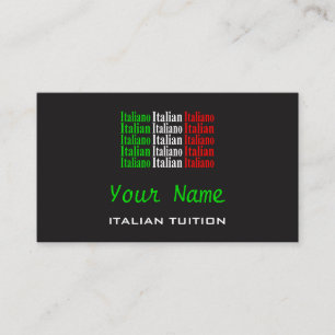 Italian Tutor Business Cards