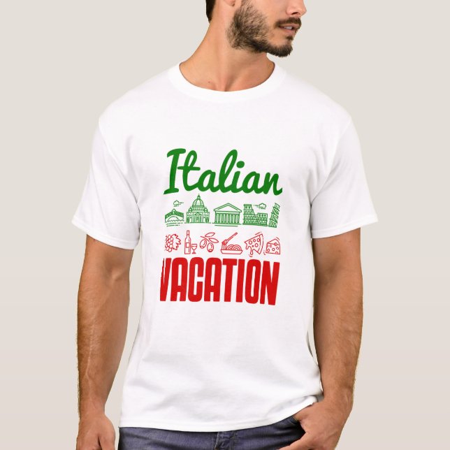Italian Vacation Italy Trip Travel Souvenir T-Shirt (Front)