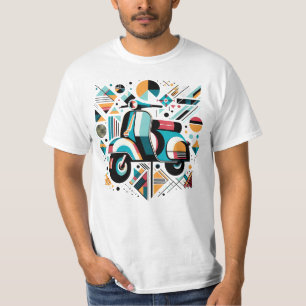 Italian Vespa Geometric Design T-Shirt