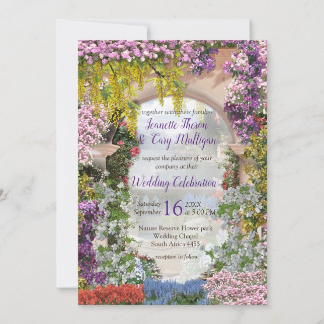 Italian villa over a Lake  Invitation (Front)