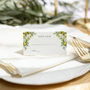 Italian Villas Lemons & Olives Place Card