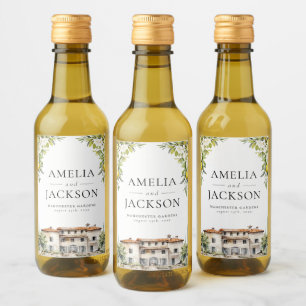 Italian Villas Lemons & Olives Wine Label