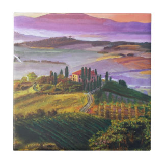 Italian vineyards ceramic tile
