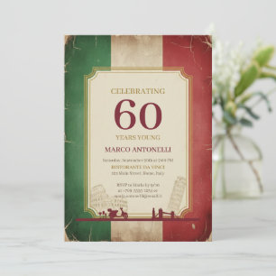 Italian Vintage 60th Birthday Invitation
