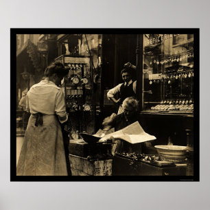 Italian Watchmaker in New York City 1912 Poster