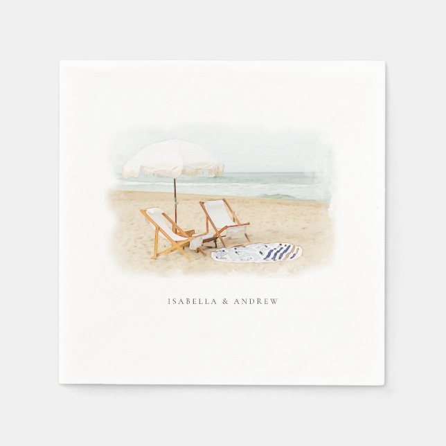 Italian Watercolor House Wedding   Napkin (Front)