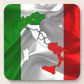 Italian waving flag coaster (Front)