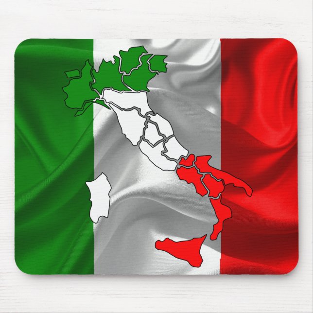 Italian waving flag mouse pad (Front)