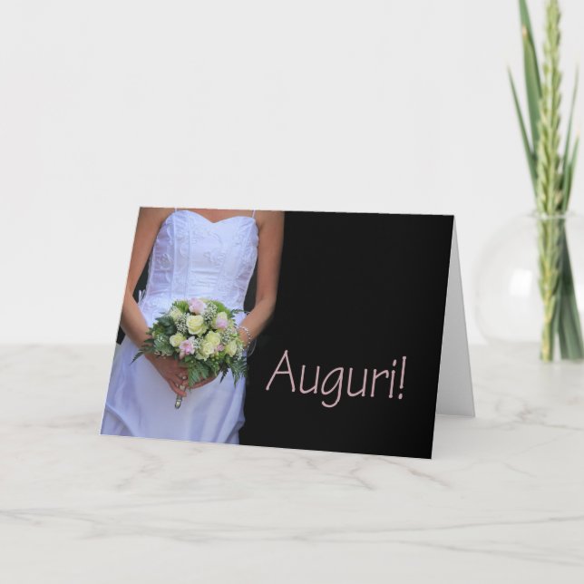 italian  wedding congratulations card (Front)