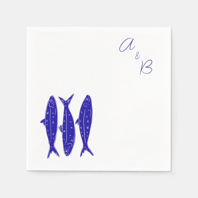 Italian Wedding Fish  Napkin (Front)