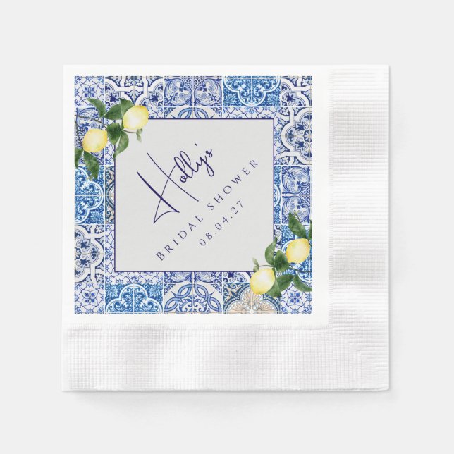 Italian Wedding Napkins | Rustic Tuscan Style (Front)