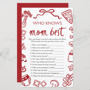 Italian Who Knows Mommy Best Baby Shower Game