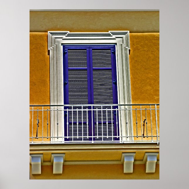 Italian Window and Balcony Poster (Front)