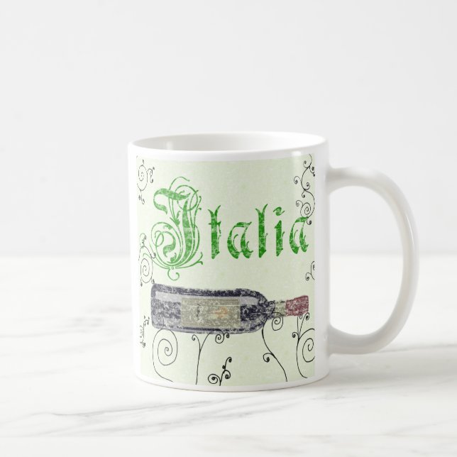 Italian Wine Bottle Coffee Mug (Right)