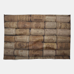 Italian Wine Cork Collection Bar Towel