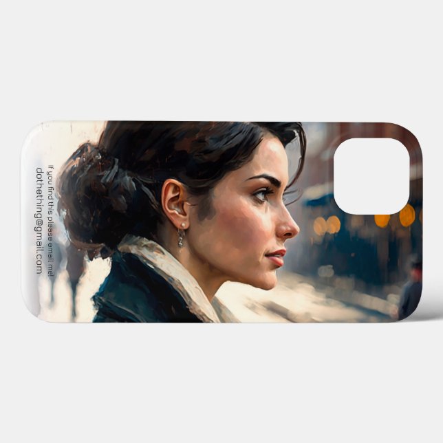 Italian Woman in Naples Portrait Oil Painting Case-Mate iPhone Case (Back (Horizontal))