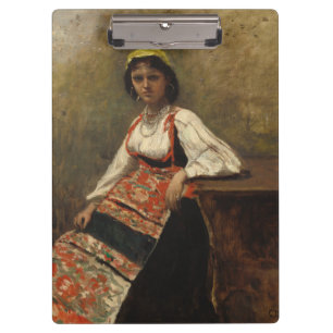 Italian Woman (La Morieri) by Corot Clipboard