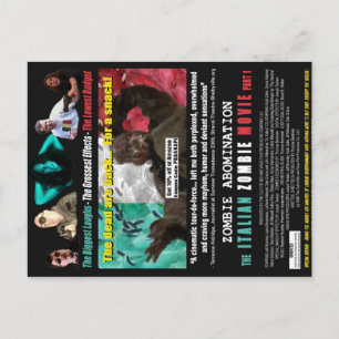 Italian Zombie Movie - Poster Postcard