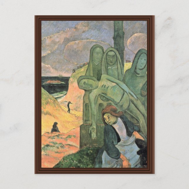 Italiano: Calvario Breton (Il Cristo Verde), Postcard (Front)