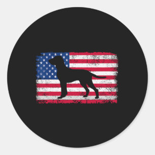 Italiano Lover 4th Of July Patriotic American Flag Classic Round Sticker
