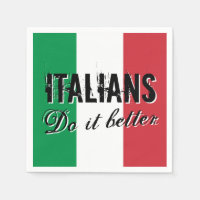 Italians do it better funny paper party napkins