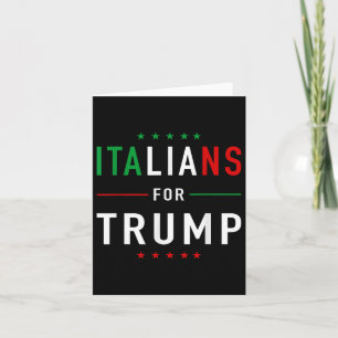 Italians For Trump Tee Pro Trump Italiano Card