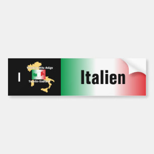 Italien - Italia Autoaufkleber Bumper Sticker