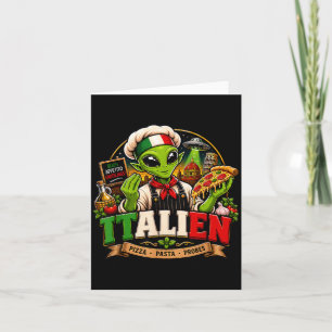 Italien Italian Alien Pizza Pasta Probes Italia Card