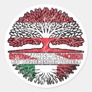 Italien Italienisch Österreichisch Österreich Baum Classic Round Sticker
