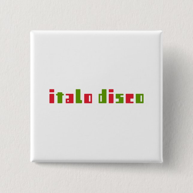 ITALO DISCO 15 CM SQUARE BADGE (Front)