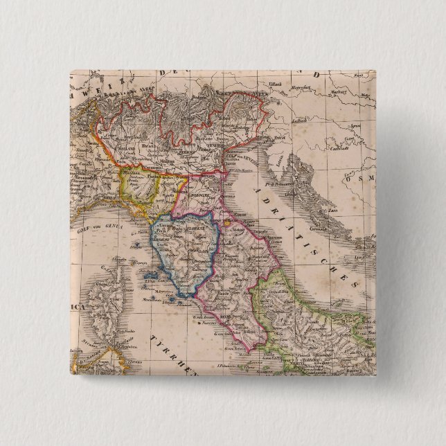 Italy 10 15 cm square badge (Front)