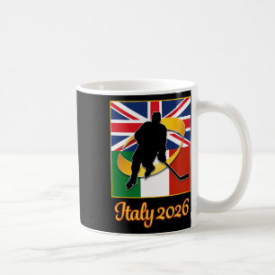 Italy 2026 Ice Hockey United Kingdom Italy Flag Wi Coffee Mug