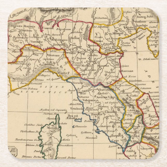 Italy 20 square paper coaster (Front)