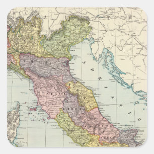 Italy 28 square sticker