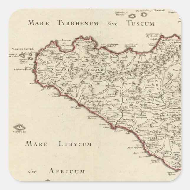 Italy 2 square sticker (Front)