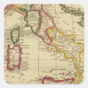 Italy 3 square sticker