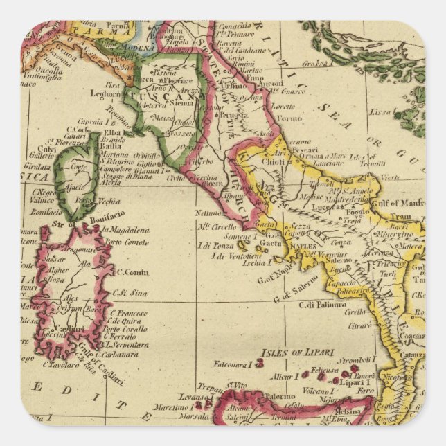 Italy 3 square sticker (Front)