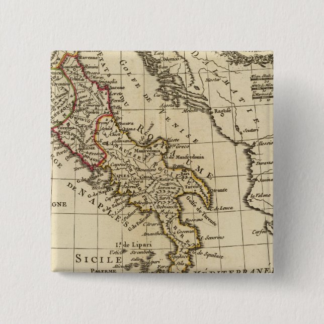 Italy 9 15 cm square badge (Front)