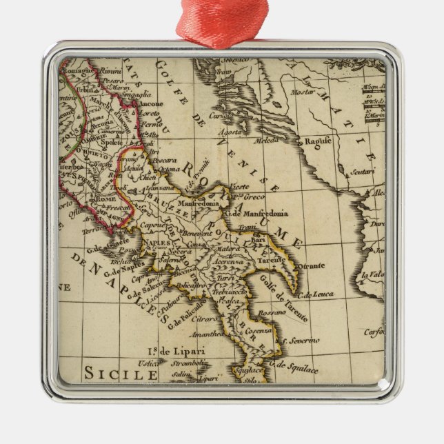 Italy 9 metal tree decoration (Front)