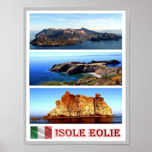 Italy - Aeolian Islands - Mosaic - Poster