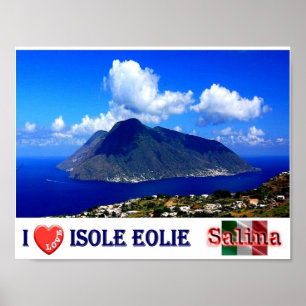 Italy - Aeolian Islands - Salina - I Love - Poster