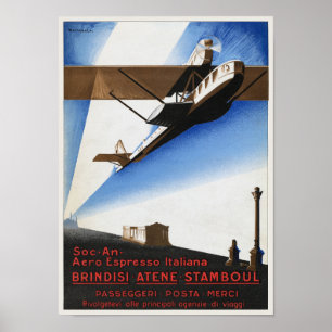 Italy Airline Vintage Poster 1924
