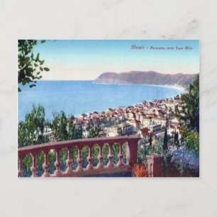 Italy, Alassio, Bay and town Postcard