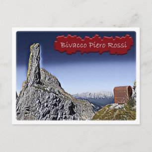 Italy - alpine hut Bivacco Piero Rossi - Dolomiti Postcard
