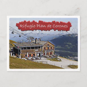 Italy - alpine hut Plan de Corones - Dolomiti - Postcard