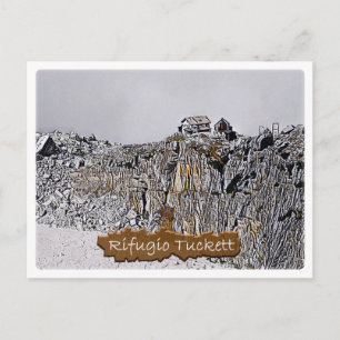 Italy - alpine hut Tuckett - Dolomiti - Postcard