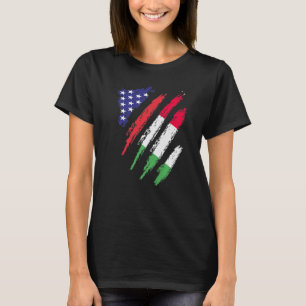Italy American Grown Flag USA Patriot Heritage Mon T-Shirt